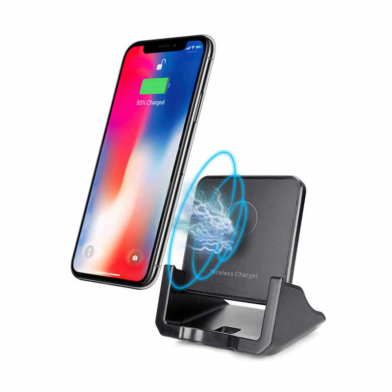 Bezprzewodowa ładowarka KQI010, bezprzewodowa podkładka ładująca z certyfikatem Qi 10 W, kompatybilna z iPhone'em Xs Max/XR/XS/X/8/8Plus