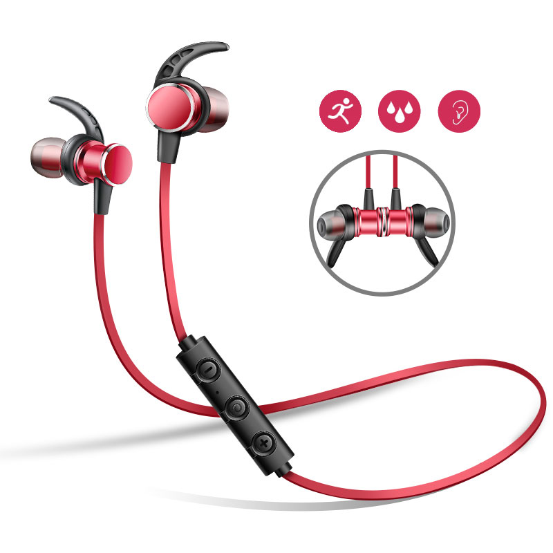 Nowe trendy Bezprzewodowe słuchawki Bluetooth IPX4 Wodoodporne słuchawki Bluetooth z połączeniem magnetycznym Sport Earbud do biegania